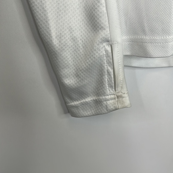 Adidas Response V-Neck Long Sleeve Shirt Womens Size S White Black Stripes - Picture 6 of 7